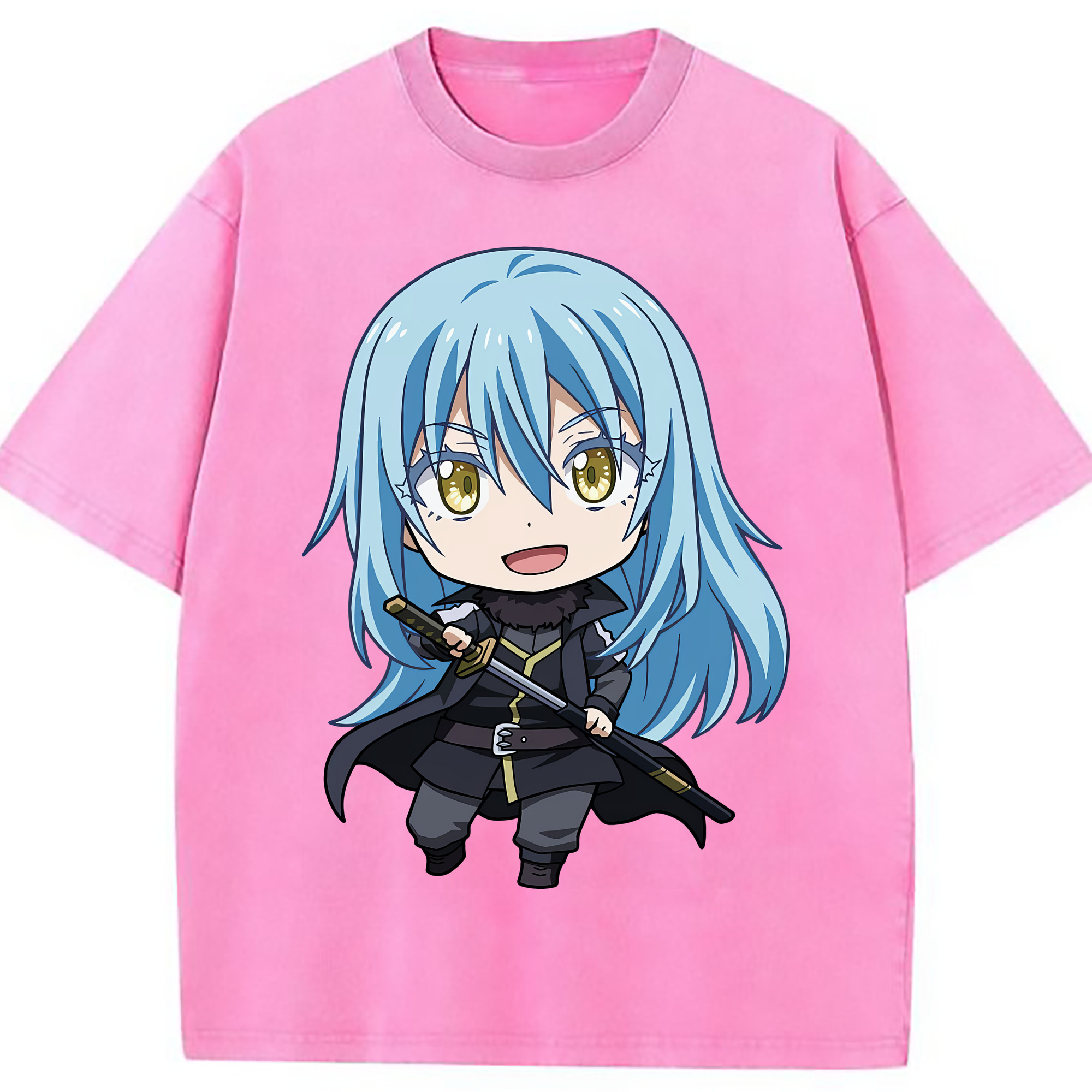 （画像用） 転スラ Regarding Reincarnated to Slime 綿100% ヴィンテージ風 半袖Tシャツ（フロントプリント）